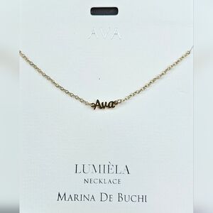 🌸 AVA Script Name Chain Goldtone Necklace 🌸